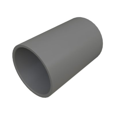 2" SCH40 PVC COUPLING, UL LISTED, W/STOP, GRAY