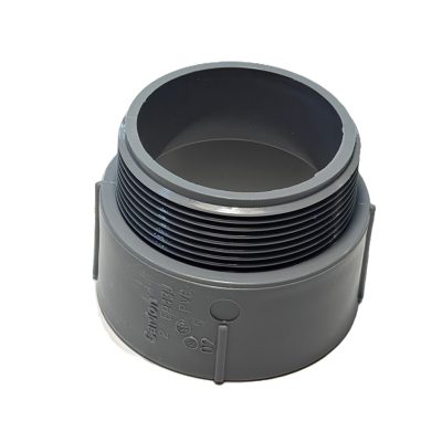 1" SCH40 PVC MALE ADAPTER, UL LISTED, GRAY